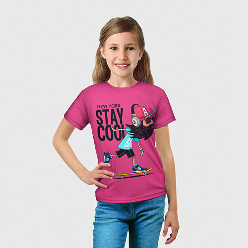 Детская футболка New York Stay Cool / 3D-принт – фото 5