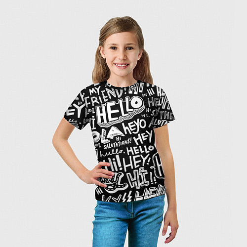 Детская футболка Hello Pattern / 3D-принт – фото 5