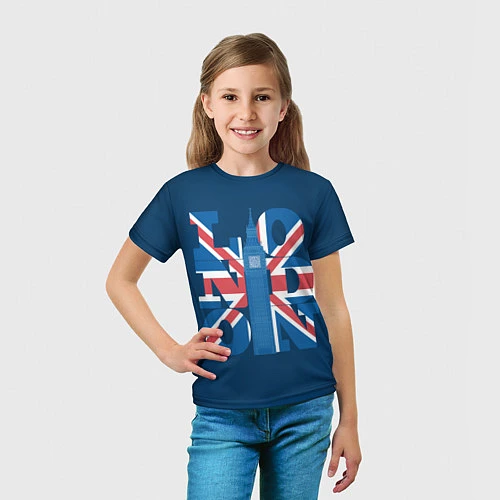 Детская футболка London: Great Britain / 3D-принт – фото 5