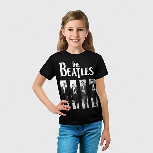Детская футболка The Beatles: Black Side / 3D-принт – фото 5
