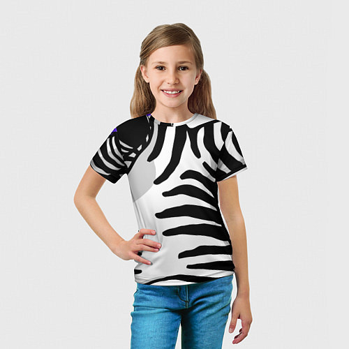 Детская футболка Zebra DAB / 3D-принт – фото 5