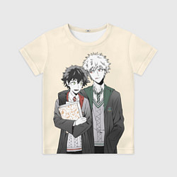Футболка детская Изуку и Кацуки косплеют Хогвартс, цвет: 3D-принт