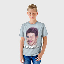 Футболка детская BTS Rap Monster, цвет: 3D-принт — фото 2