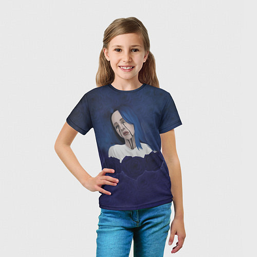 Детская футболка Billie Eilish: Flowers / 3D-принт – фото 5