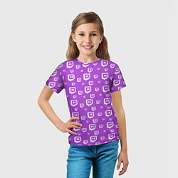 Футболка детская Twitch: Violet Pattern, цвет: 3D-принт — фото 2