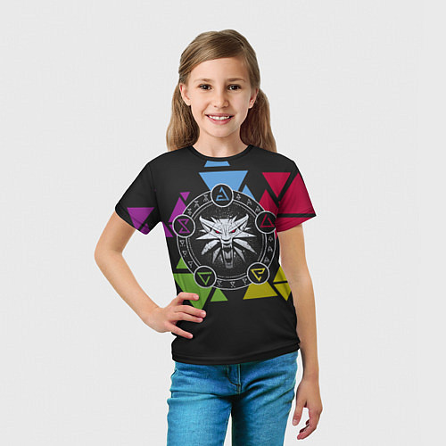 Детская футболка The Witcher: Triangles / 3D-принт – фото 5