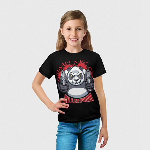 Детская футболка Killer Panda / 3D-принт – фото 5