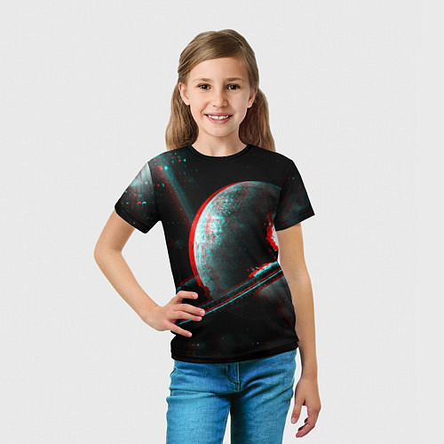 Детская футболка Cosmos Glitch / 3D-принт – фото 5