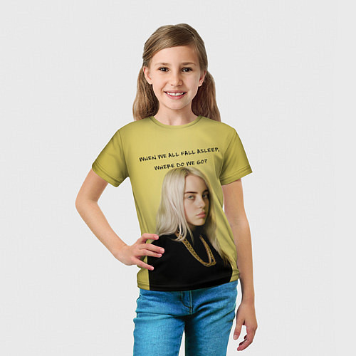 Детская футболка Billie Eilish: Where Do We Go? / 3D-принт – фото 5