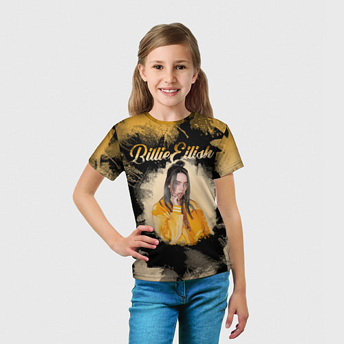 Детская футболка Billie Eilish: Aqua / 3D-принт – фото 5