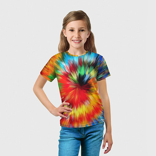 Детская футболка Абстракция разноцветная и яркая / 3D-принт – фото 5