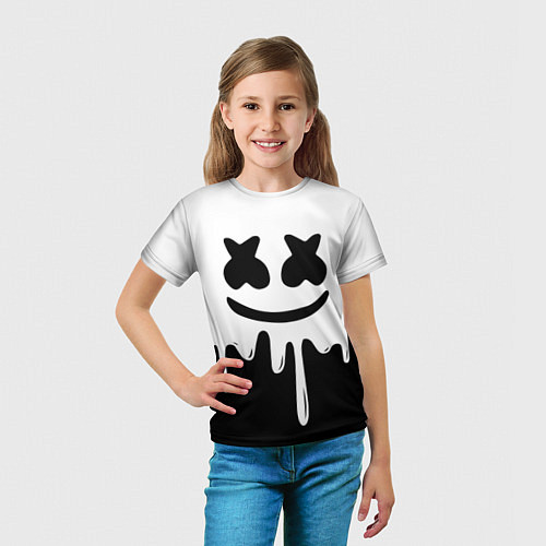 Детская футболка MELLO BLACK x WHITE / 3D-принт – фото 5