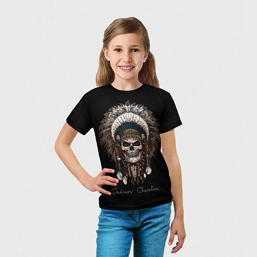 Детская футболка Череп с роучем / 3D-принт – фото 5