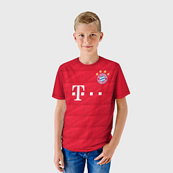 Футболка детская FC Bayern: Lewandowski Home 19-20, цвет: 3D-принт — фото 2