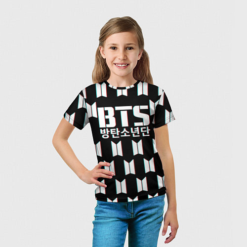 Детская футболка BTS: Black Pattern / 3D-принт – фото 5