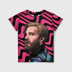 Футболка детская Pink PewDiePie, цвет: 3D-принт