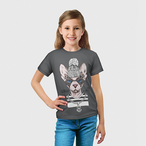 Детская футболка Криминальный кот / 3D-принт – фото 5