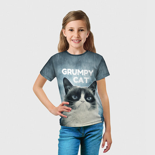 Детская футболка Grumpy Cat / 3D-принт – фото 5