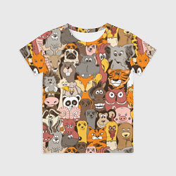 Футболка детская Прикольные зверушки, цвет: 3D-принт