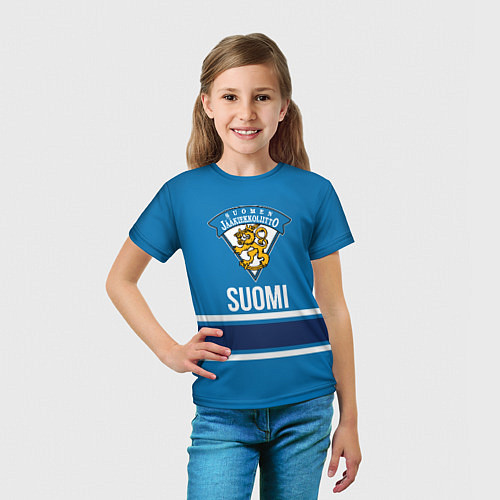 Детская футболка Сборная Финляндии / 3D-принт – фото 5