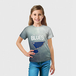 Футболка детская St Louis Blues, цвет: 3D-принт — фото 2