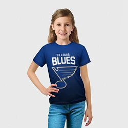 Футболка детская St Louis Blues, цвет: 3D-принт — фото 2