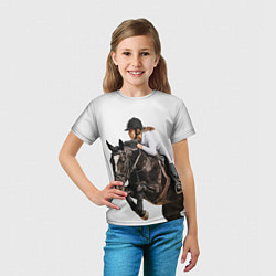 Футболка детская Наездница, цвет: 3D-принт — фото 2