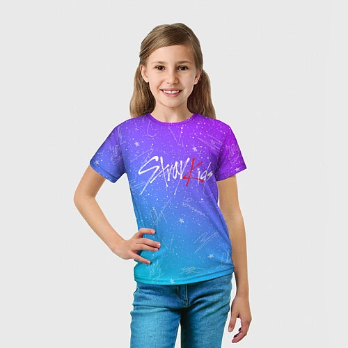Детская футболка STRAY KIDS АВТОГРАФЫ / 3D-принт – фото 5
