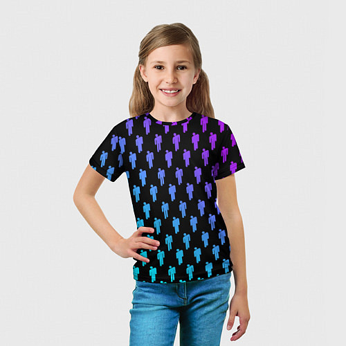Детская футболка Billie Eilish: Neon Pattern / 3D-принт – фото 5