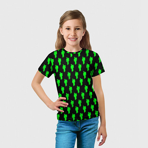 Детская футболка Billie Eilish: Acid Pattern / 3D-принт – фото 5