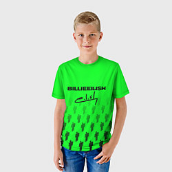 Футболка детская Billie Eilish: Green Autograph, цвет: 3D-принт — фото 2