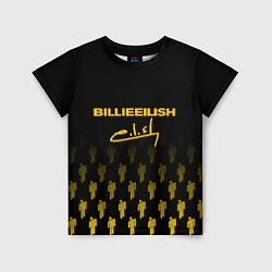 Футболка детская Billie Eilish: Yellow & Black Autograph, цвет: 3D-принт