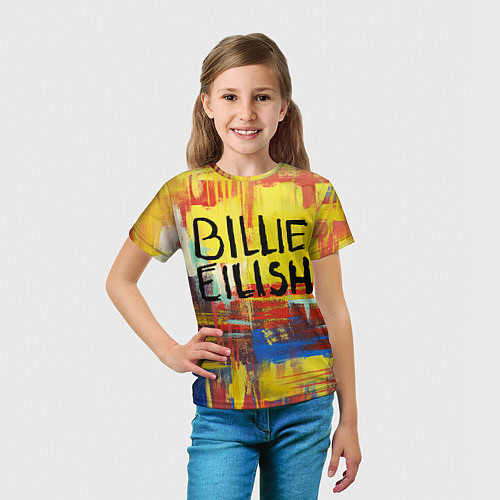 Детская футболка Billie Eilish: Art / 3D-принт – фото 5