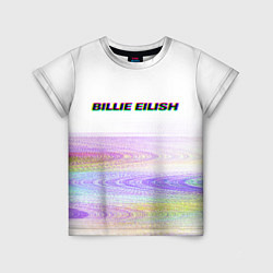 Футболка детская BILLIE EILISH: White Glitch, цвет: 3D-принт