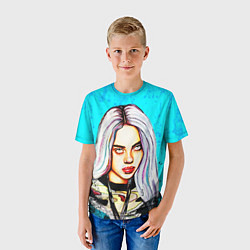 Футболка детская BILLIE EILISH: Fan Art, цвет: 3D-принт — фото 2