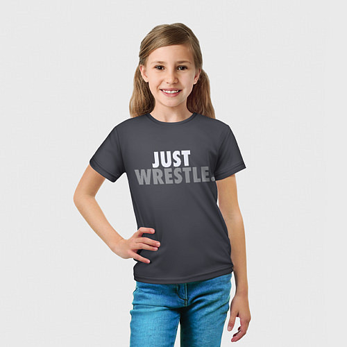 Детская футболка Just wrestle / 3D-принт – фото 5