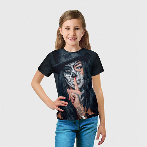 Детская футболка Девушка halloween / 3D-принт – фото 5