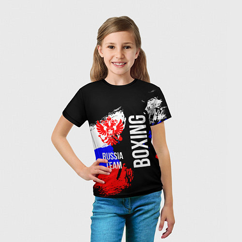Детская футболка Boxing Russia Team и герб РФ / 3D-принт – фото 5