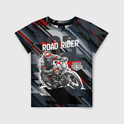 Футболка детская Road rider мотоциклист, цвет: 3D-принт
