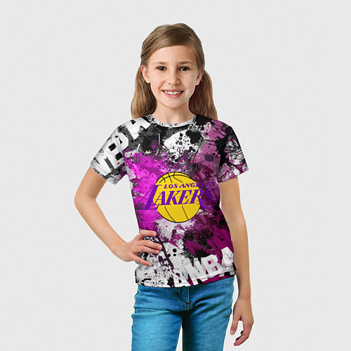 Детская футболка Лос-Анджелес Лейкерс, Los Angeles Lakers / 3D-принт – фото 5
