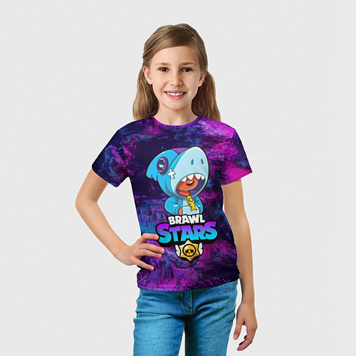 Детская футболка BRAWL STARS LEON SHARK / 3D-принт – фото 5