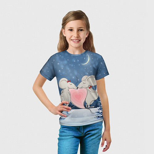Детская футболка Влюбленные мышки / 3D-принт – фото 5