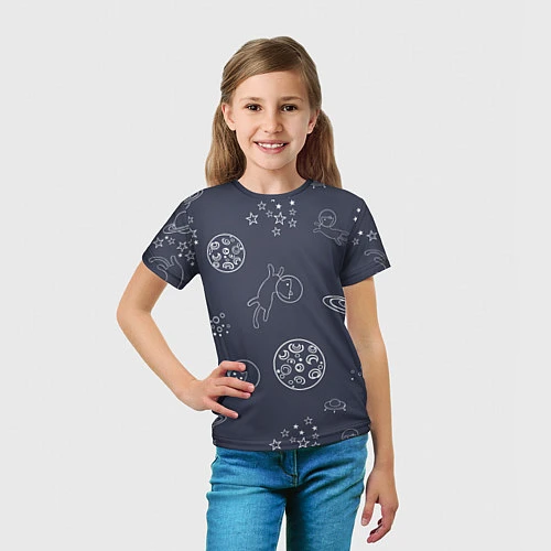 Детская футболка Космо киски / 3D-принт – фото 5