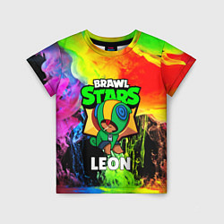 Футболка детская BRAWL STARS LEON, цвет: 3D-принт