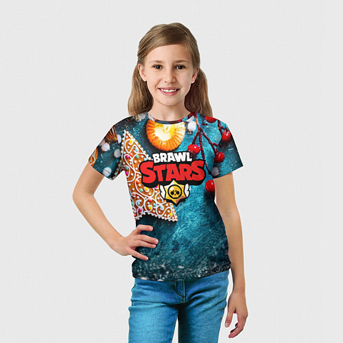 Детская футболка Brawl Stars новогодний / 3D-принт – фото 5