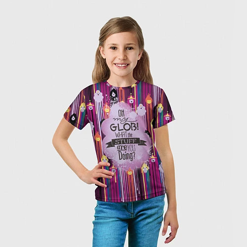 Детская футболка Oh my Glob, lettering / 3D-принт – фото 5