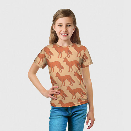 Детская футболка Лисья стая / 3D-принт – фото 5