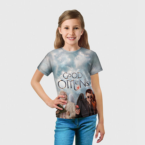Детская футболка Good Omens / 3D-принт – фото 5