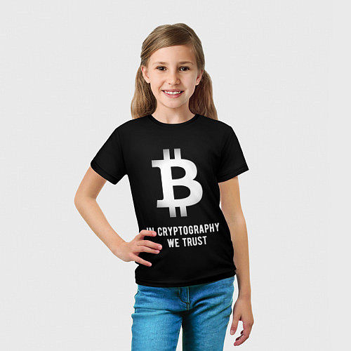 Детская футболка Биткоин Криптовалюта / 3D-принт – фото 5