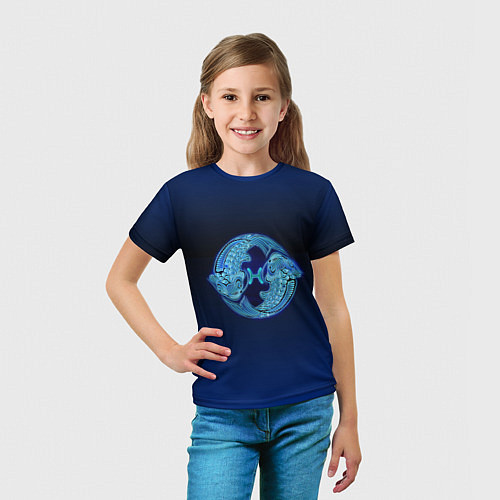 Детская футболка Знаки Зодиака Рыбы / 3D-принт – фото 5